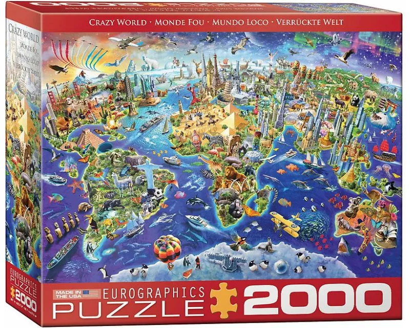 Puzzle 2000 Teile - Crazy World
