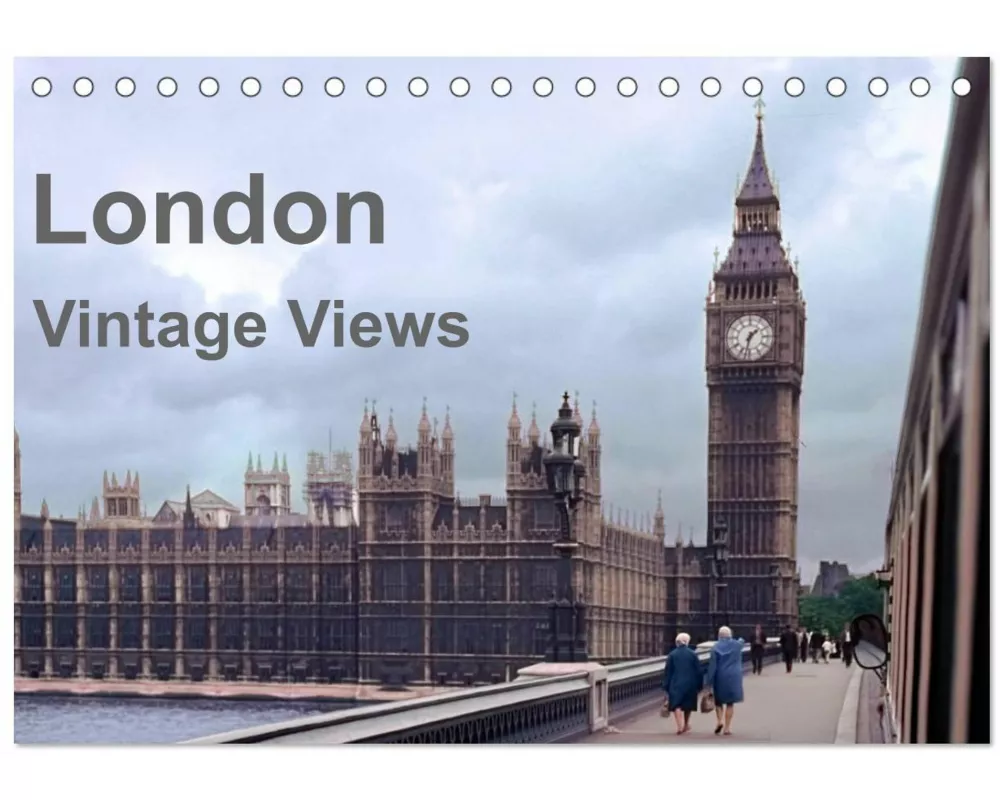 London - Vintage Views (Tischkalender 2025 DIN A5 quer), CALVENDO Monatskalender