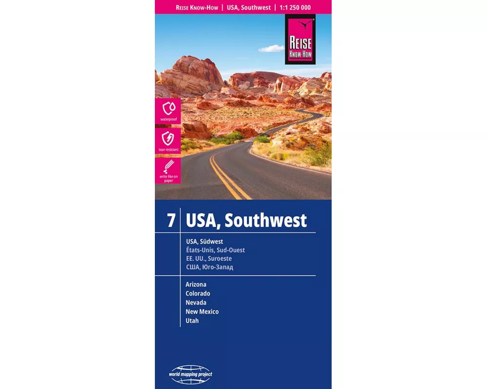 Reise Know-How Landkarte USA 07, Südwest / USA, Southwest (1:1.250.000)