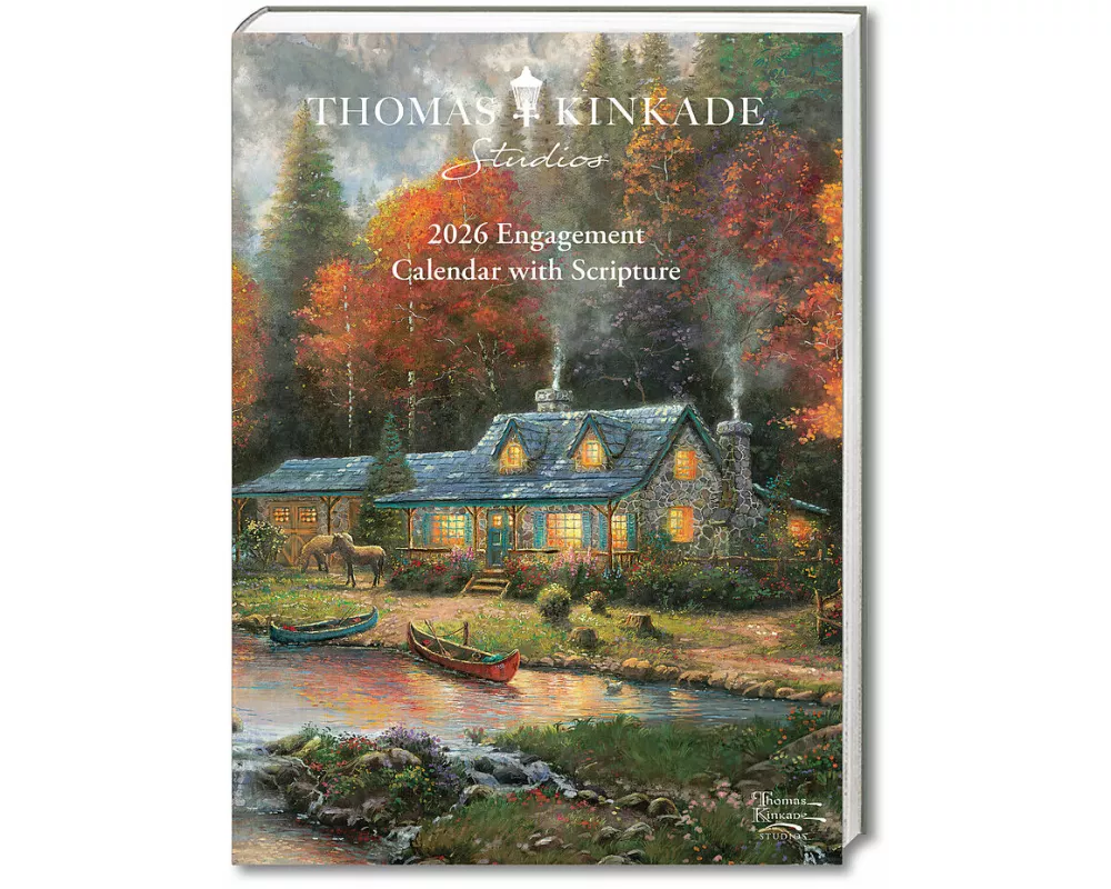 Thomas Kinkade Studios 2026 Monthly/Weekly Engagement Calendar with Scripture