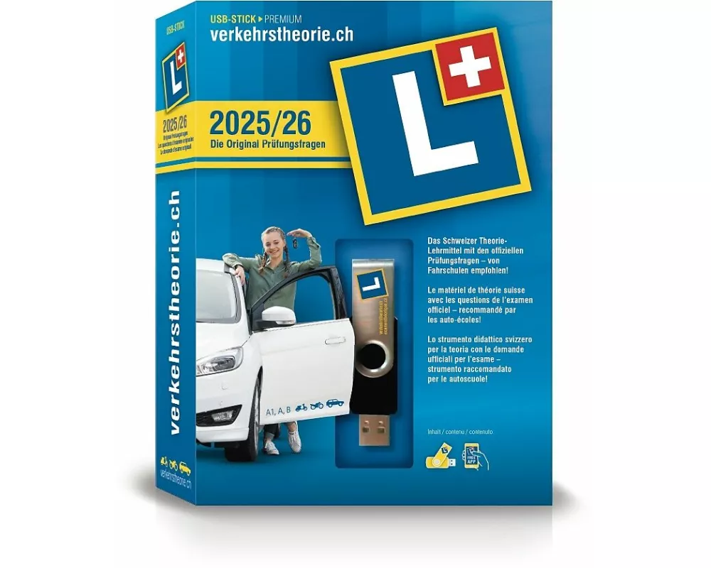 verkehrstheorie.ch: LERNSOFTWARE USB-Stick 2025/26