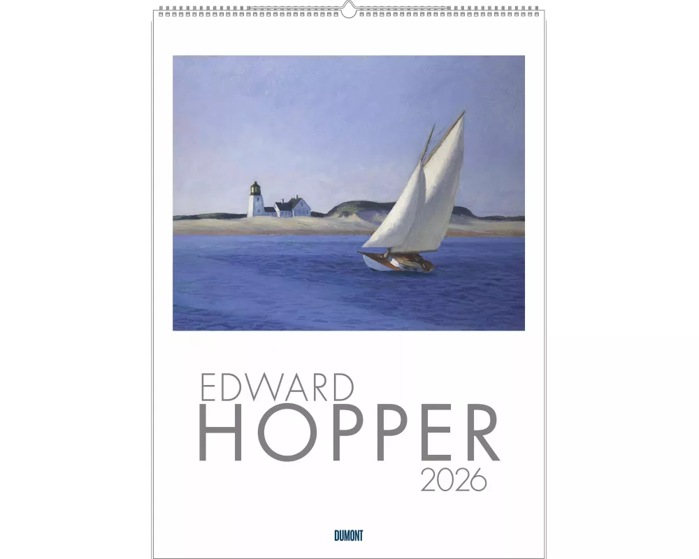 DUMONT Edward Hopper 2026 – Kunst-Poster-Kalender 50 x 70 cm, Wandkalender mit Meisterwerken des amerikanischen Realismus für Kunstliebhaber