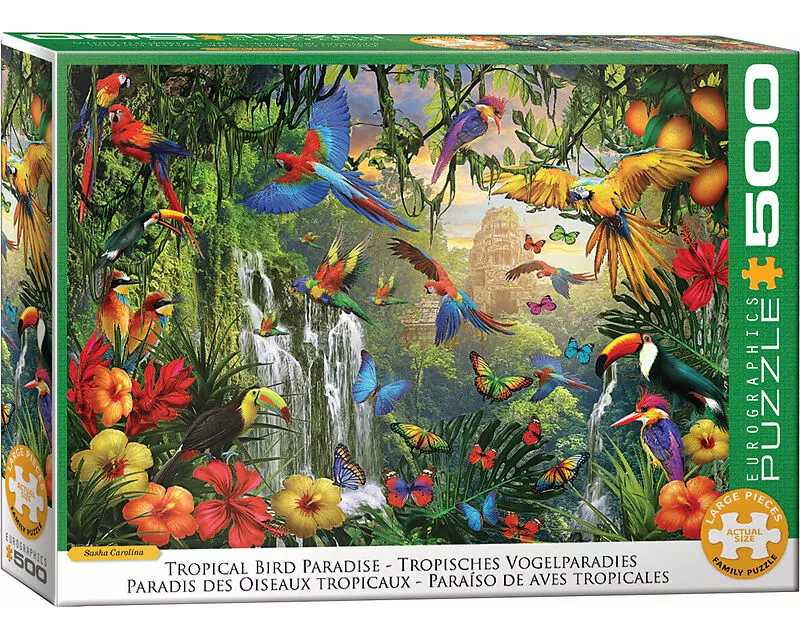 Family Puzzle 500 Teile - Oversize - Tropisches Vogelparadies