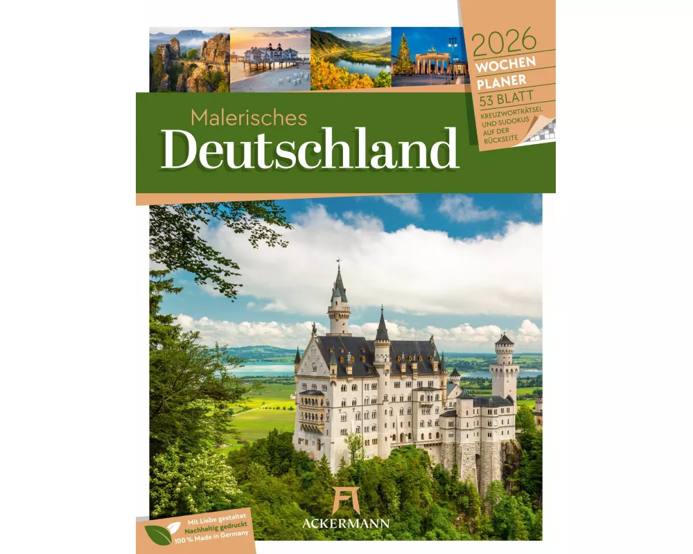 Malerisches Deutschland Wochenplaner Kalender 2026