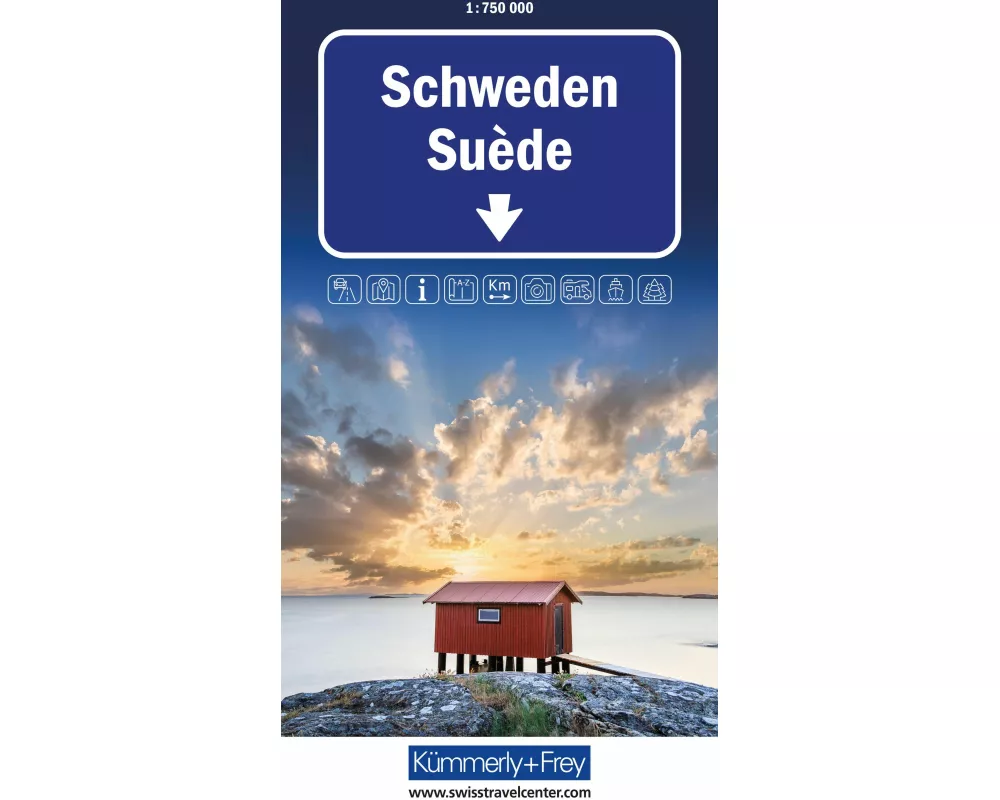 Kümmerly+Frey Strassenkarte Schweden 1:750.000