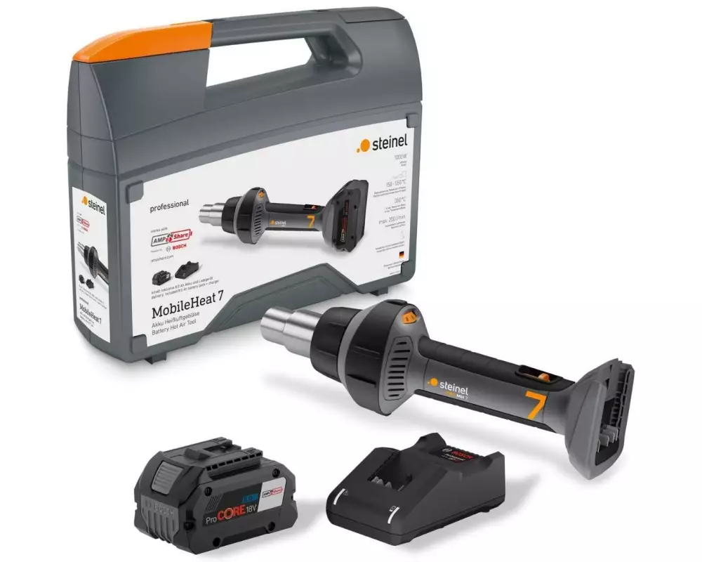 Steinel Akku-Heissluftgebläse Mobile Heat 7 Set