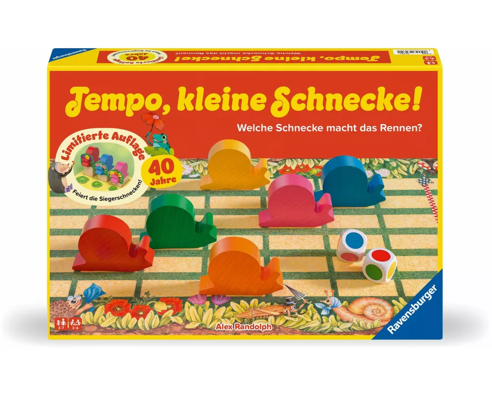 Tempo, kleine Schnecke! 40 Jahre Jubiläumsausgabe - Kinderspiel ab 3 Jahre