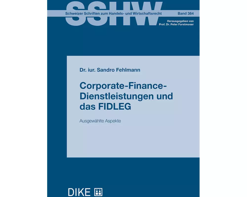 Corporate-Finance-Dienstleistungen und das FIDLEG