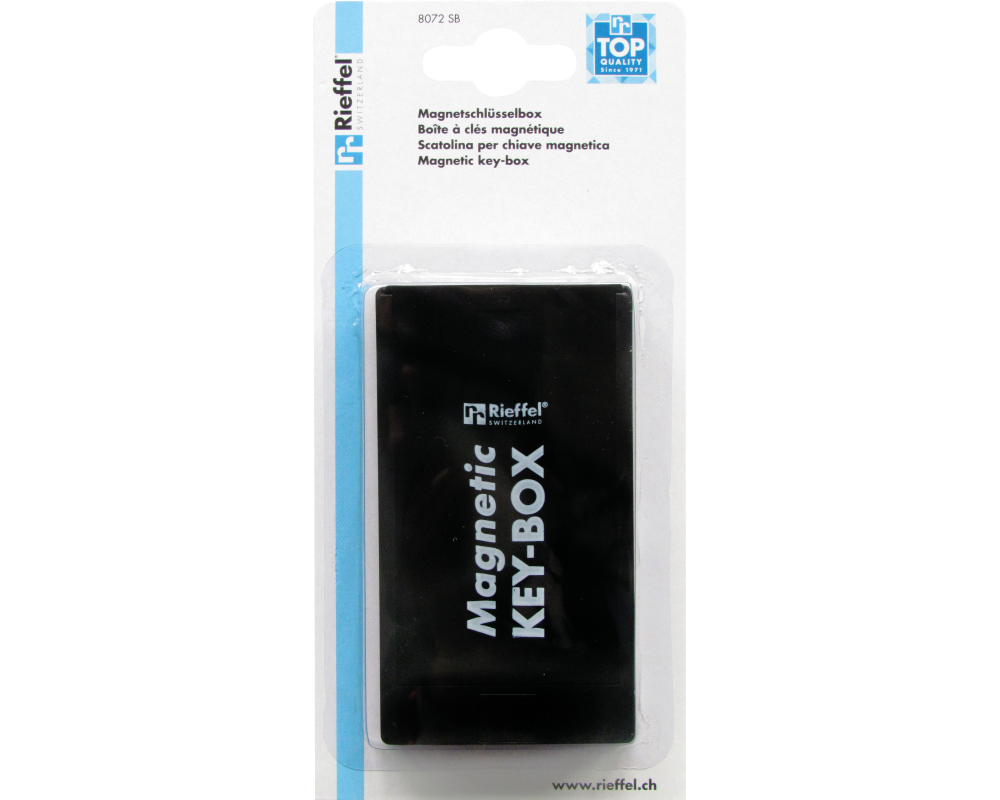 RIEFFEL SWITZERLAND Schlüsselbox 83x14x35mm 8072 SB schwarz, magnetisch