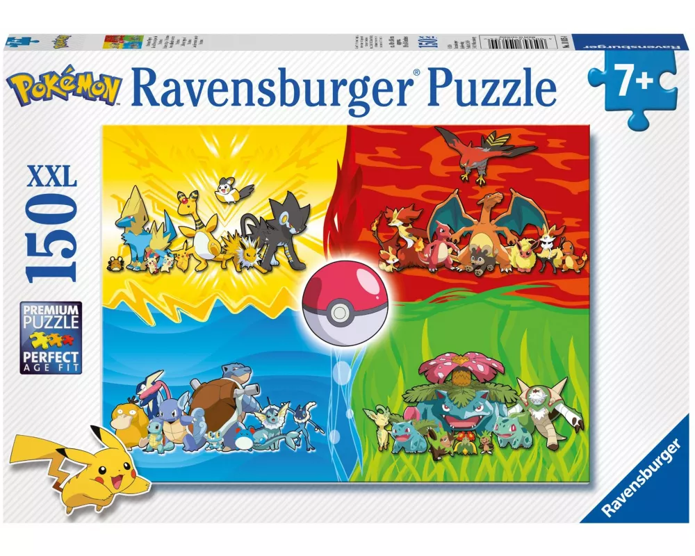 Kinderpuzzle 150 XXL Teile - Pokémon - Pokémon Typen