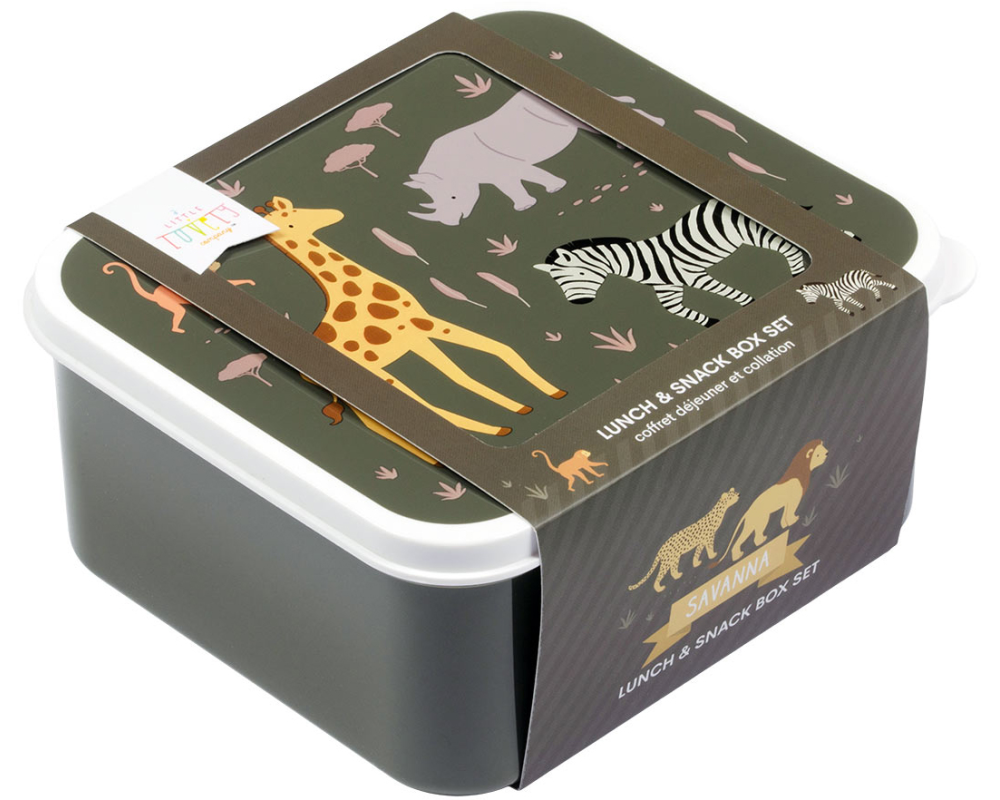 A Little Lovely Company Lunch und Snack Box Savanna