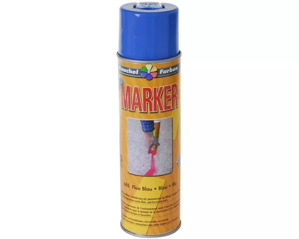 Knuchel Markierspray Marker 500 ml Blau fluoreszent