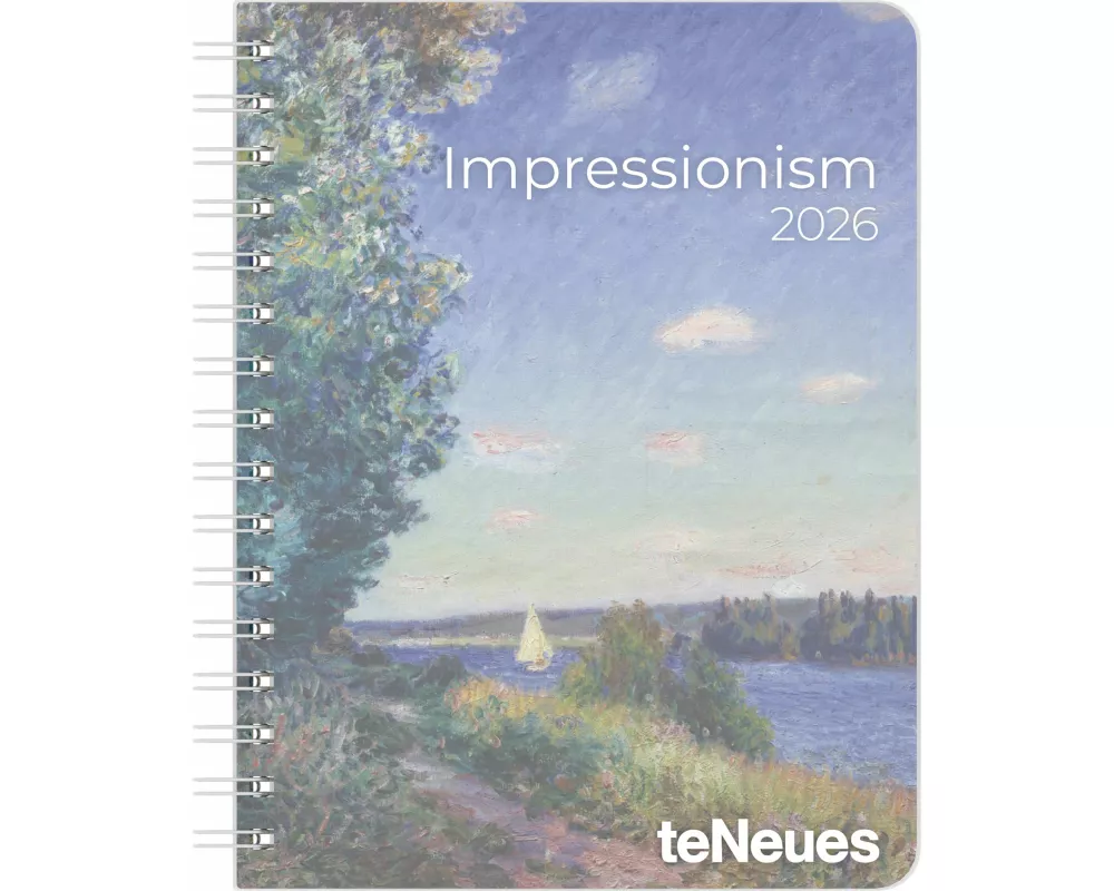 teNeues - Impressionismus Diary 2026 – Buchkalender 17x22 cm | Wochenkalender Deluxe mit Meisterwerken für Impressionismus-Fans & Kunstliebhaber