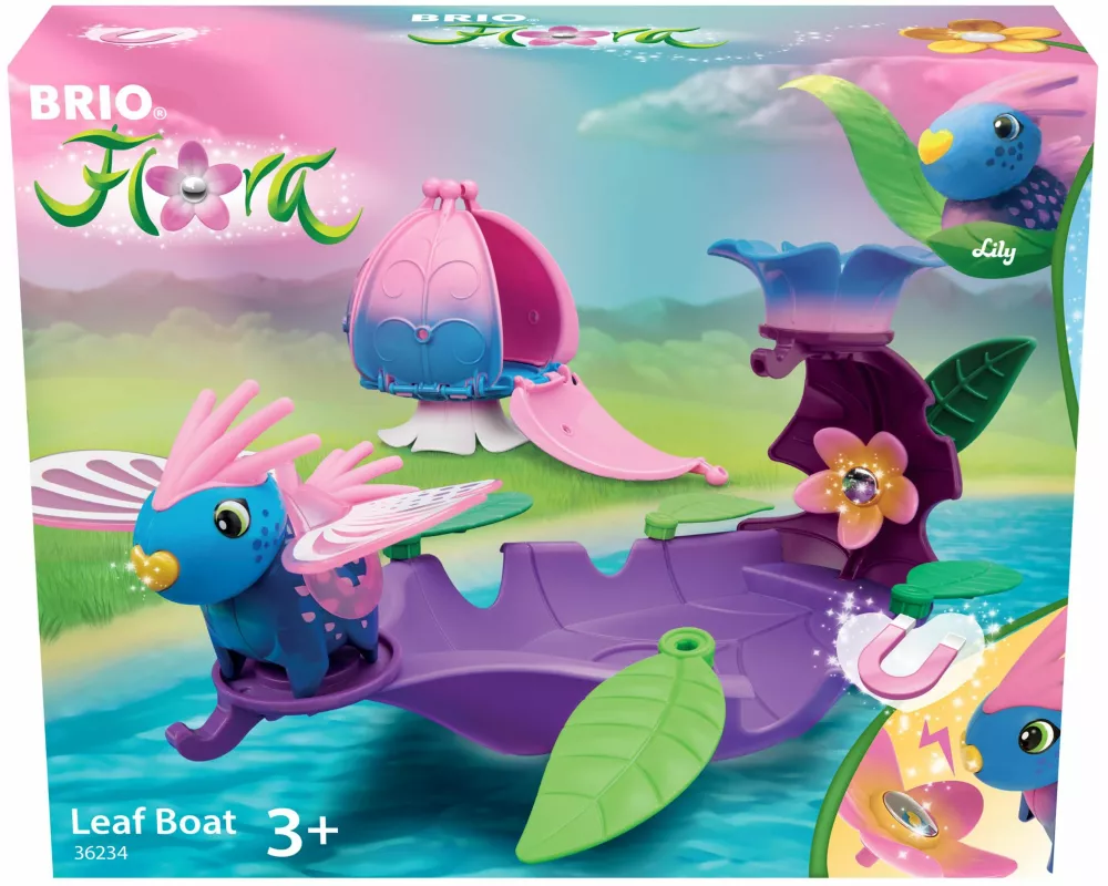 BRIO Flora - 36234 Lilys Blatt-Boot | Spielset für endlosen fantasievollen Spielspaß für Mädchen und Jungen ab 3 Jahren - wunderschönes Geschenk