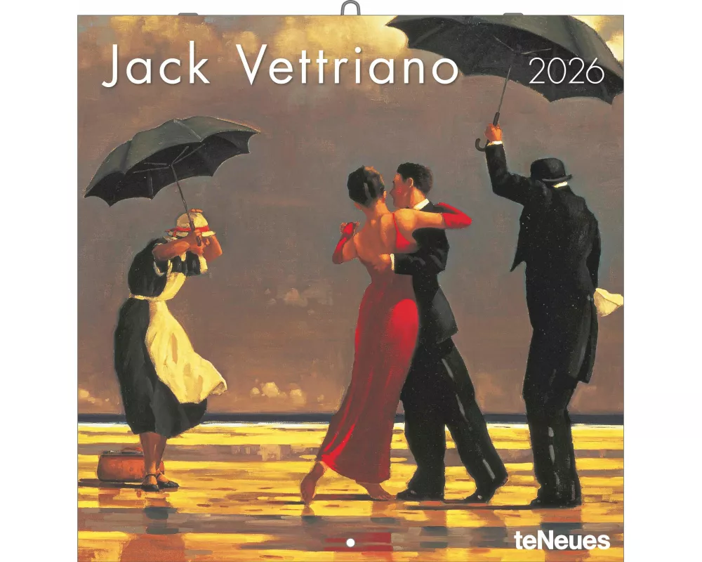 teNeues - Jack Vettriano 2026 – Kunst-Wandkalender 30x30 cm (30x60 cm geöffnet) | Broschürenkalender mit 12 Meisterwerken des zeitgenössischen Künstle