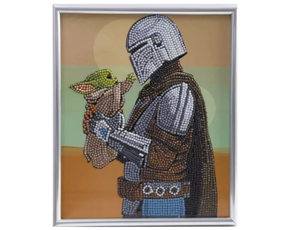 CRAFT Buddy Bastelset Crystal Art Grogu & Mando 21 x 25 cm
