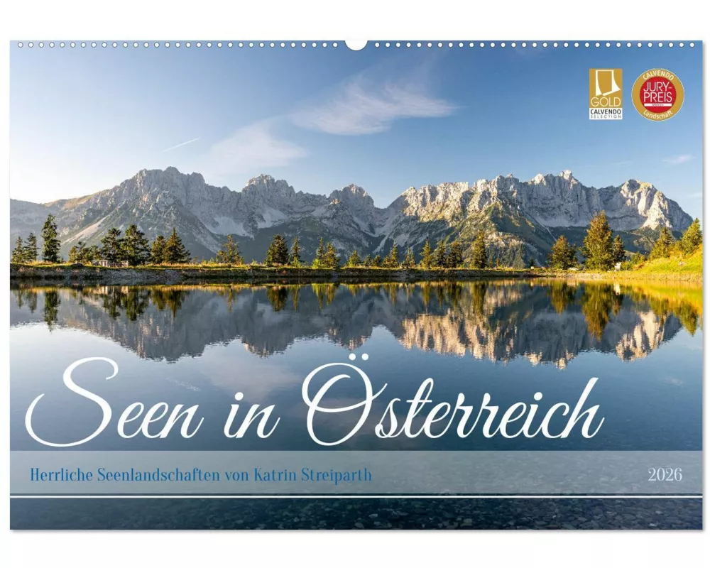 Seen in Österreich (Wandkalender 2026 DIN A2 quer), CALVENDO Monatskalender