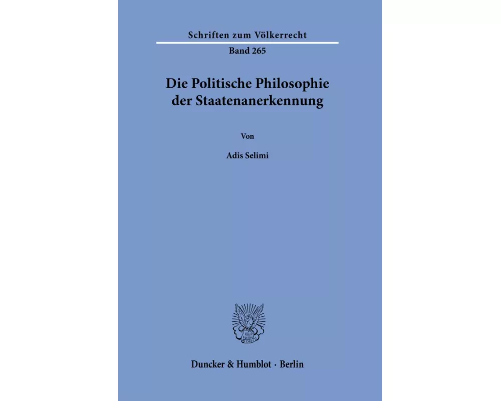 Die Politische Philosophie der Staatenanerkennung