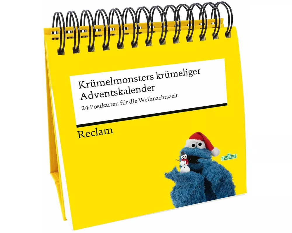 Krümelmonsters krümeliger Adventskalender. 24 Postkarten für die Weihnachtszeit (Advents-Postkartenaufsteller)