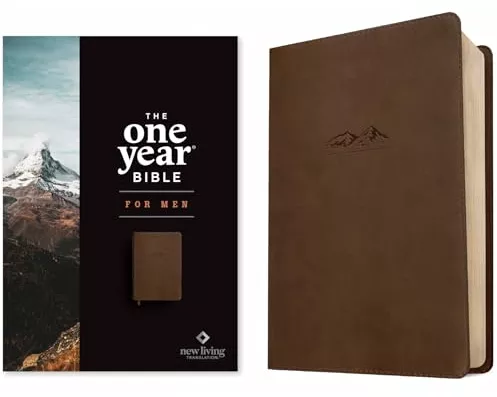 NLT The One Year Bible for Men, Rustic Brown