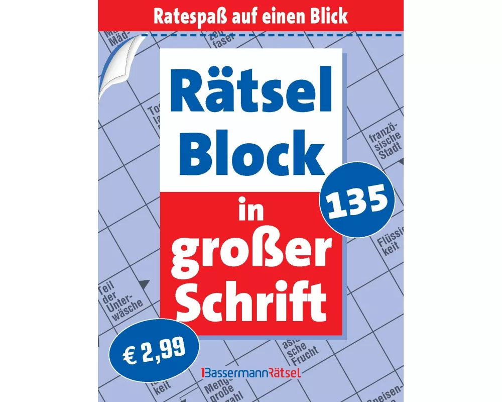 Rätselblock in großer Schrift 135 (5 Exemplare à 2,99 €)