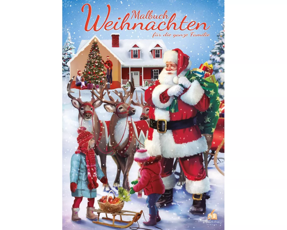 Malbuch Weihnachten für die ganze Familie mit 50 festlichen Ausmalbildern