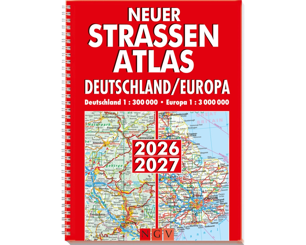 Neuer Straßenatlas Deutschland/Europa 2026/2027