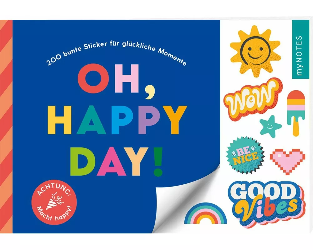myNOTES Papeterie: Stickerheft Oh, happy day!