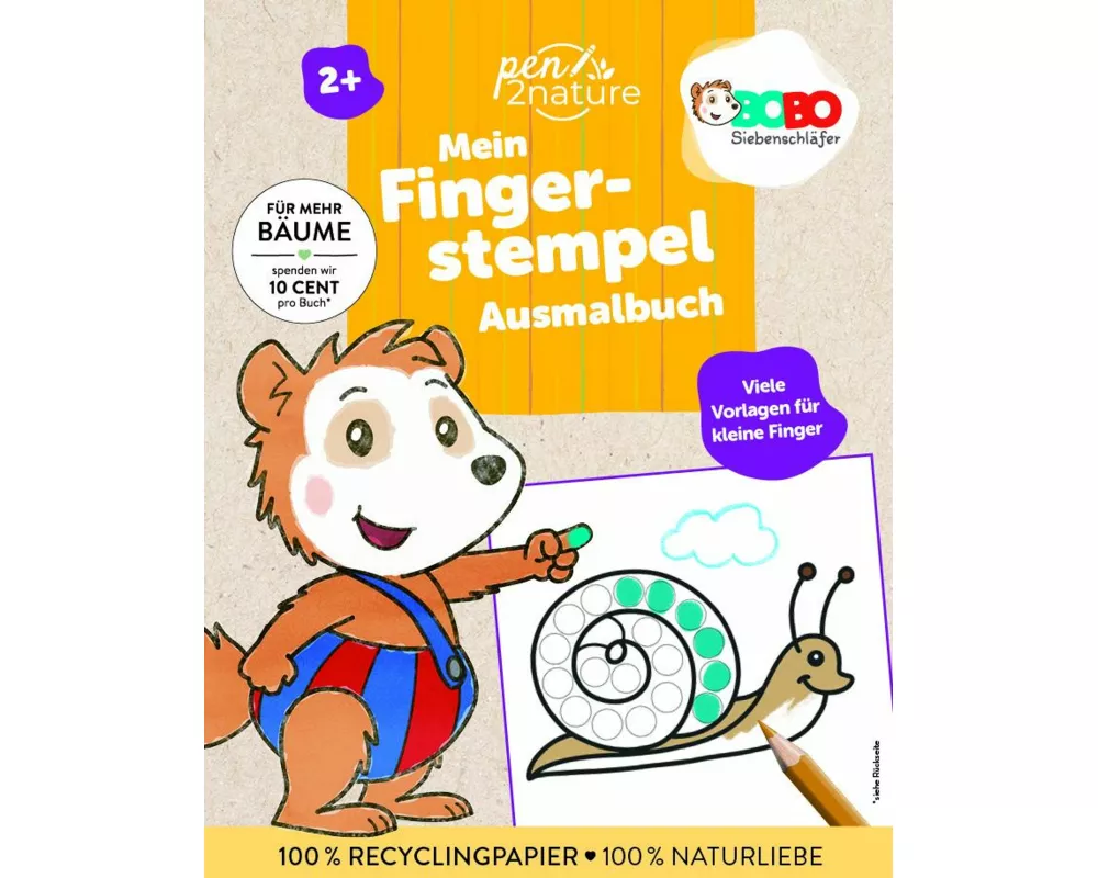 Bobo Siebenschläfer Mein Fingerstempel-Ausmalbuch