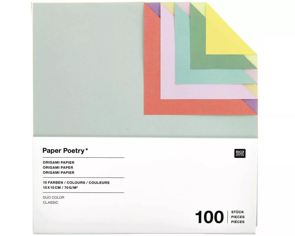 Origami Duo Color, Classic FSC MIX, 15 x 15 cm, 100 Blatt