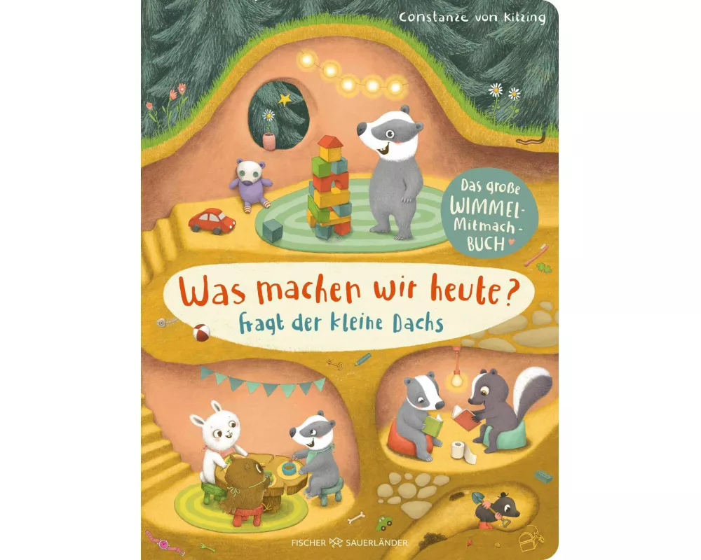 Was machen wir heute?, fragt der kleine Dachs