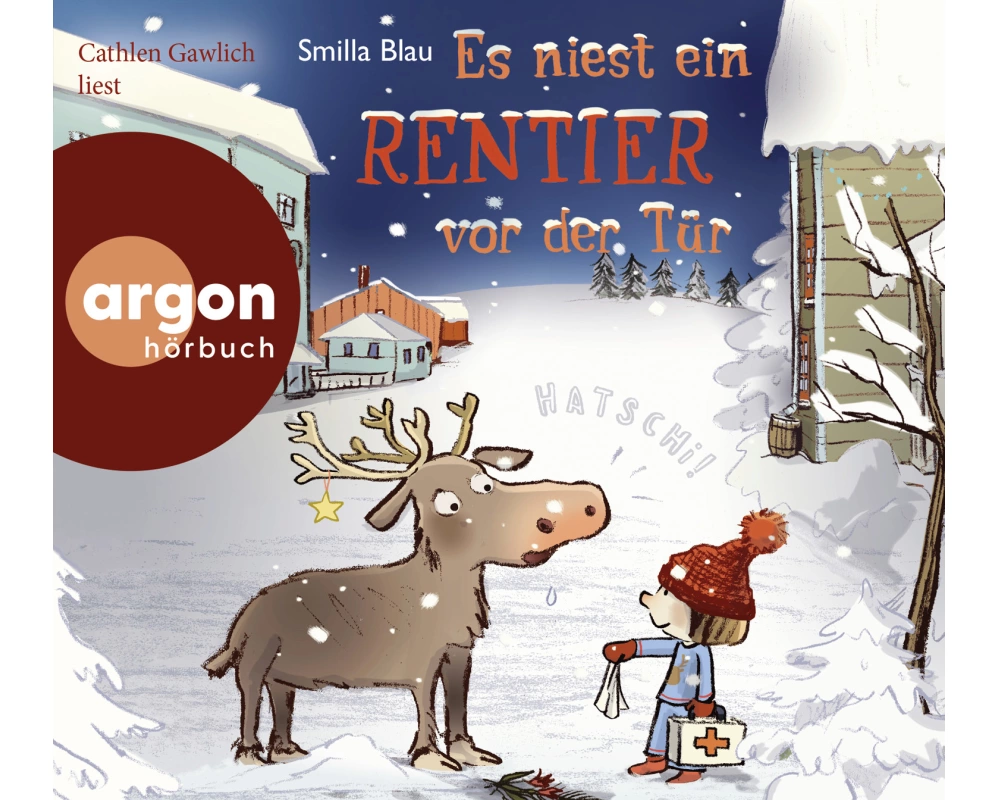 Es niest ein Rentier vor der Tür