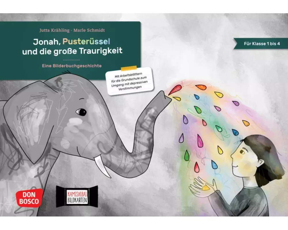 Jonah, Pusterüssel und die große Traurigkeit. Kamishibai Bildkartenset