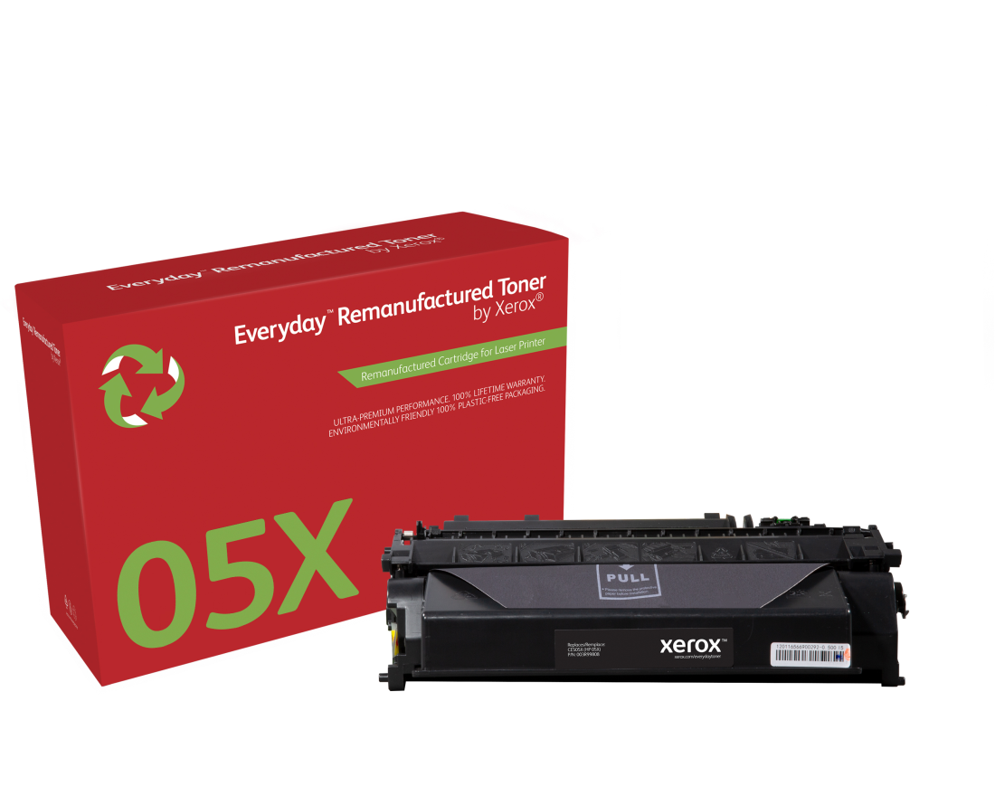 Everyday™ Mono wiederaufbereiteter Toner von Xerox, kompatibel mit HP 05X (CE505X), Hohe Kapazität