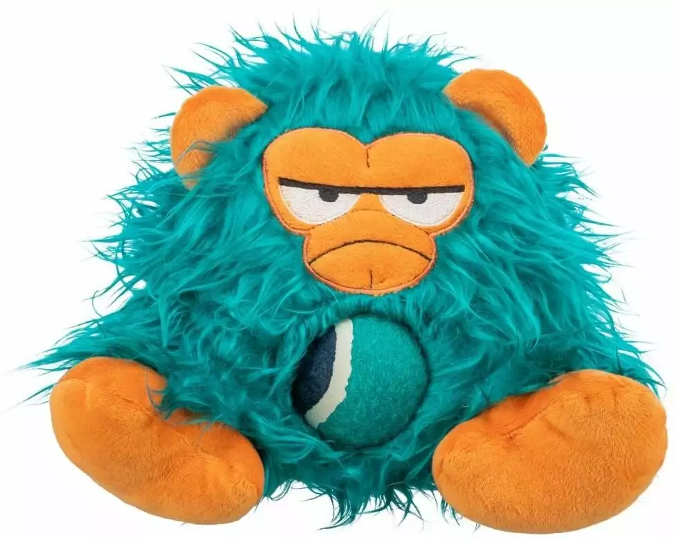 Trixie Hunde-Spielzeug Monster mit Tennisball Plüsch, 25 cm