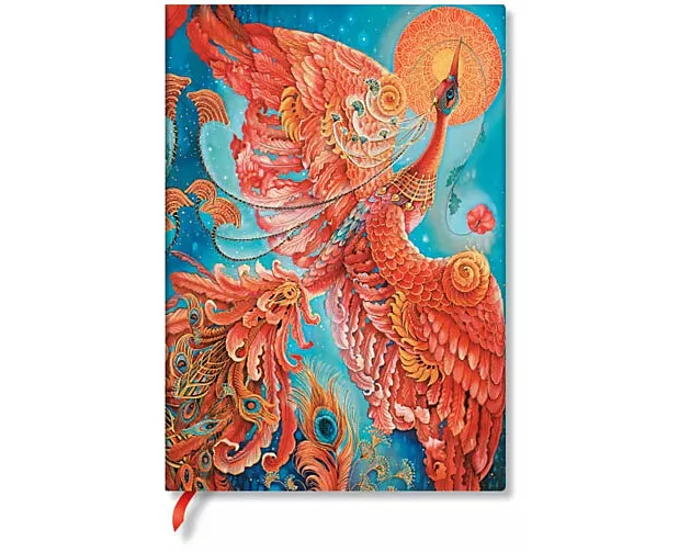 Firebird (Birds of Happiness) Midi Lined Hardback Journal (Elastic Band Closure)