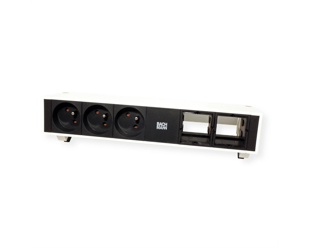 BACHMANN DESK2 3x Schutzkontakt 2x ABD GST18, weiß