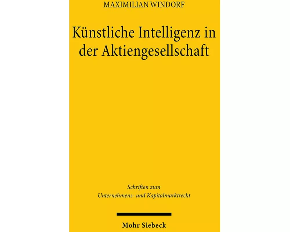 Künstliche Intelligenz in der Aktiengesellschaft