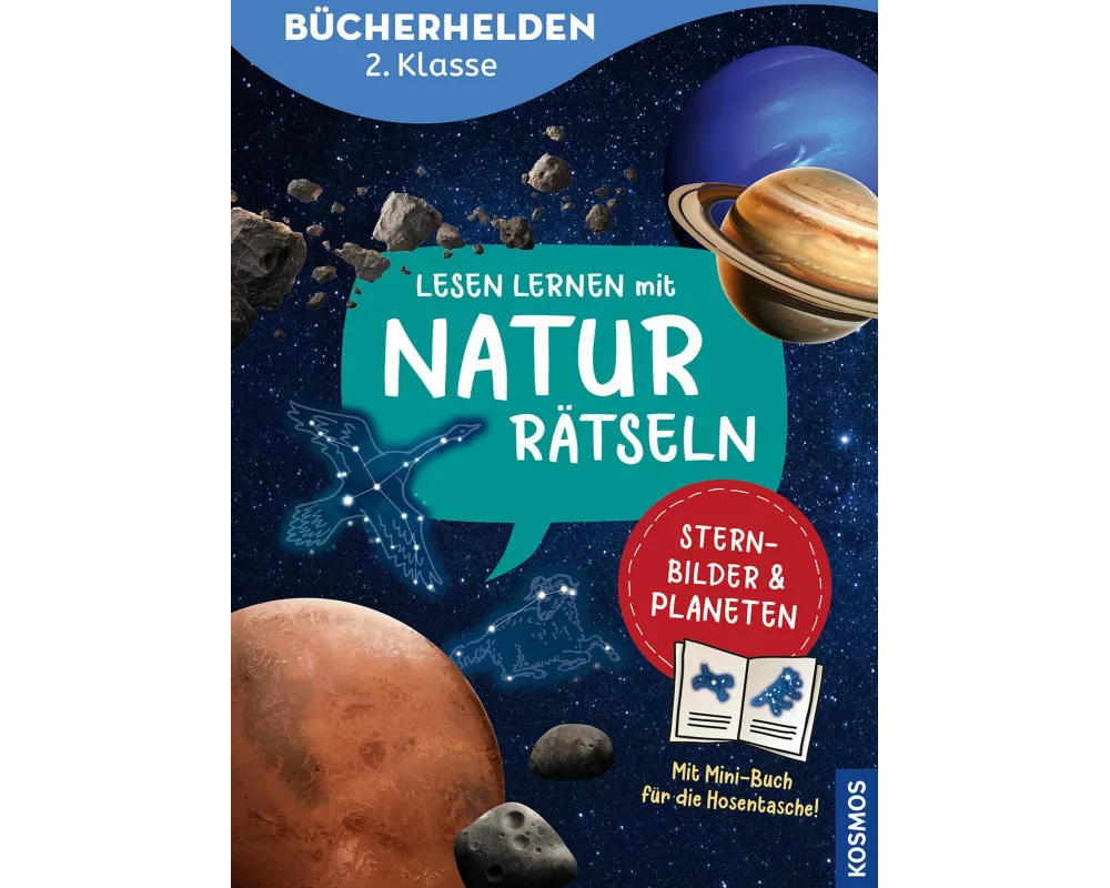 Lesen lernen mit Naturrätseln, Bücherhelden 2. Klasse, Sternbilder & Planeten