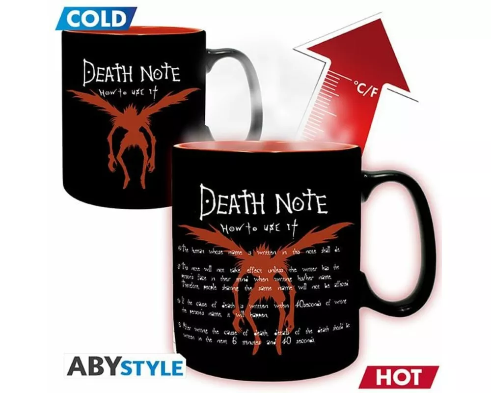 DEATH NOTE - Mug Heat Change - 460ml - L & Light - cardboard