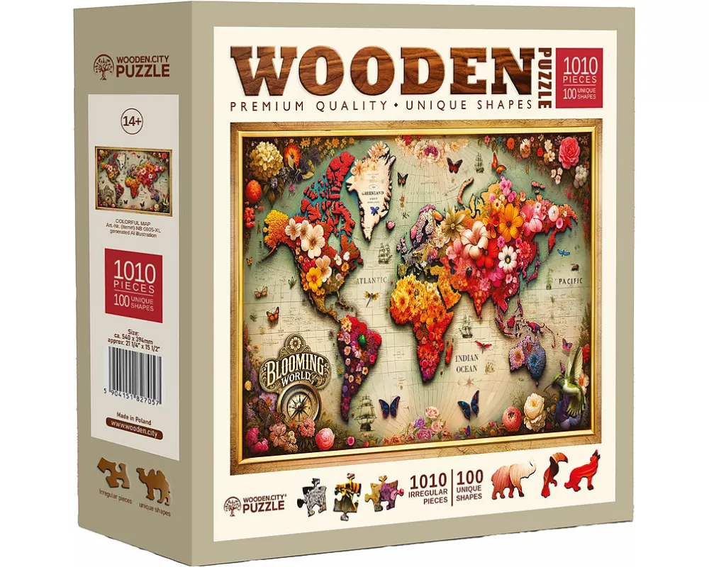 Holzpuzzle XL. COLORFUL MAP