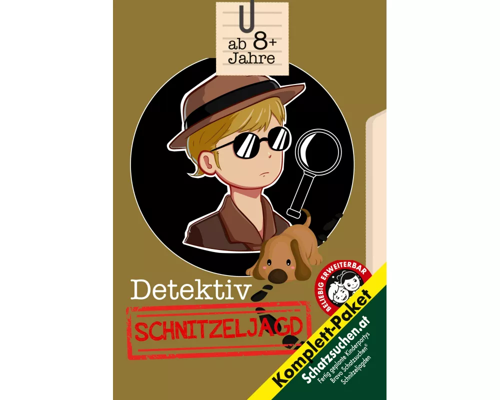 Schnitzeljagd Detektiv Kindergeburtstag ab 8 Jahre (Grundschüler)