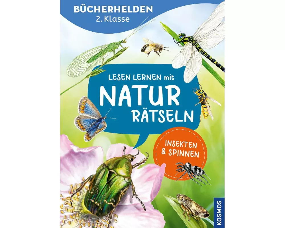 Lesen lernen mit Naturrätseln, Bücherhelden 2. Klasse, Insekten & Spinnen