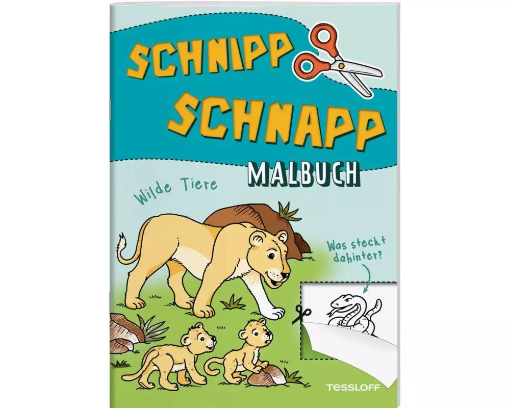 Schnipp Schnapp Malbuch. Wilde Tiere. Was steckt dahinter?