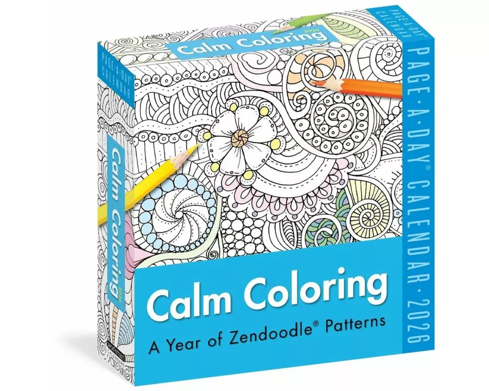 Calm Coloring Page-A-Day Calendar 2026
