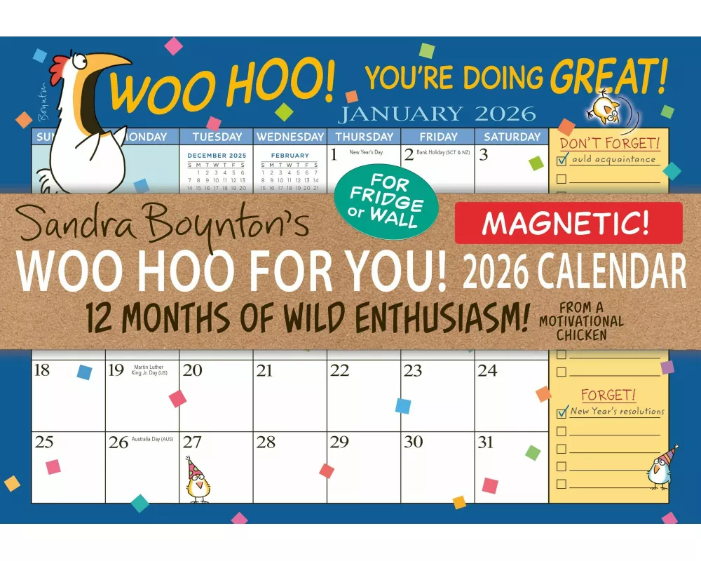 Sandra Boynton's Woo Hoo for You! 2026 Magnetic Calendar