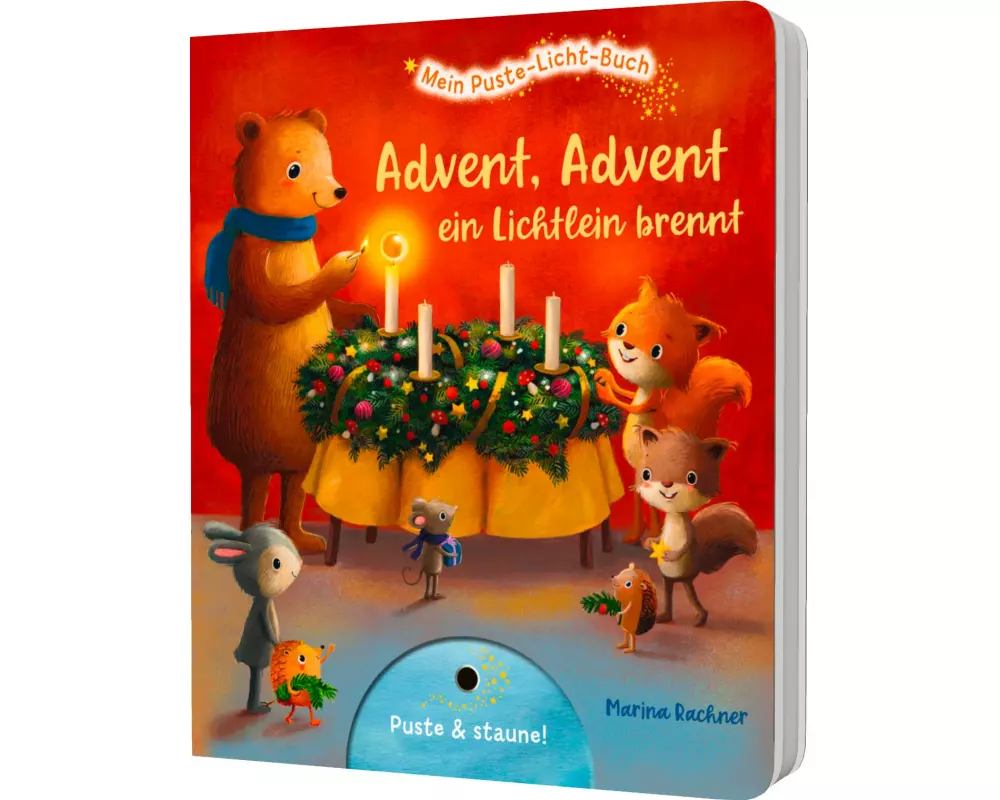 Mein Puste-Licht-Buch: Advent, Advent, ein Lichtlein brennt