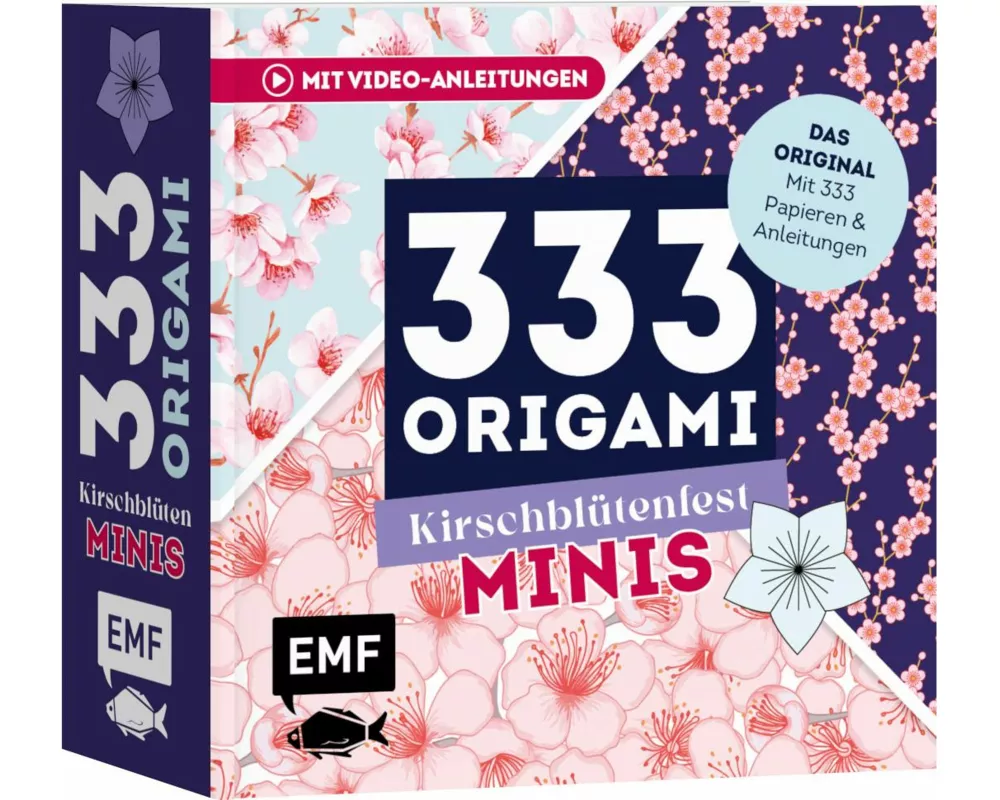 333 Origami Minis – Kirschblütenfest – Dein dekorativer Wendeblock zum kreativen Falten & Notieren