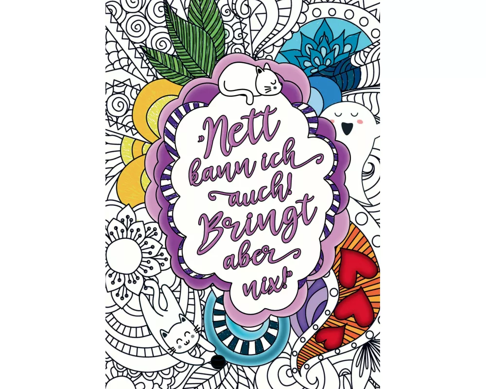 Nett kann ich auch! Bringt aber nix! - Das freche Malbuch für Erwachsene