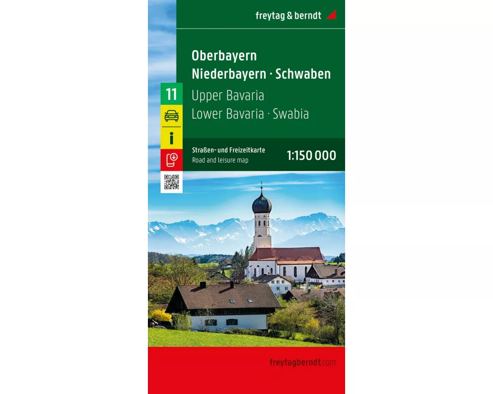 freytag & berndt Straßenkarte Oberbayern - Niederbayern - Schwaben 1:150.000